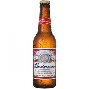 BUDWEISER cerveza rubia americana botella 33 cl